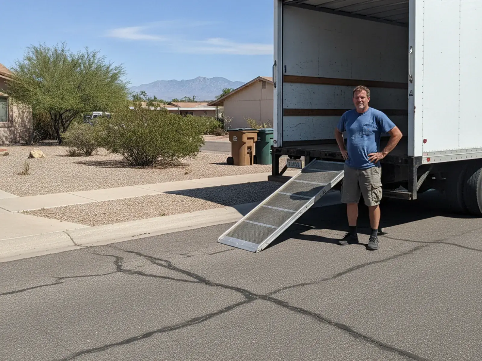 Las Cruces Trash Removal truck on a residential pickup route